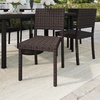 image:imageMartha Stewart Bedford IndoorOutdoor Stackable Patio Chair with Rattan Wicker Finish in GrayBrown