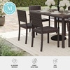 image:imageMartha Stewart Bedford IndoorOutdoor Stackable Patio Chair with Rattan Wicker Finish in GrayBrown