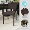 image:imageMartha Stewart Bedford IndoorOutdoor Stackable Patio Chair with Rattan Wicker Finish in GrayBrown