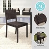image:imageMartha Stewart Bedford IndoorOutdoor Stackable Patio Chair with Rattan Wicker Finish in GrayBrown