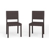 image:imageMartha Stewart Bedford IndoorOutdoor Stackable Patio Chair with Rattan Wicker Finish in GrayBrown