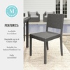 image:imageMartha Stewart Bedford IndoorOutdoor Stackable Patio Chair with Rattan Wicker Finish in GrayGrey