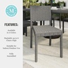 image:imageMartha Stewart Bedford IndoorOutdoor Stackable Patio Chair with Rattan Wicker Finish in GrayGrey