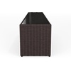 image:imageMartha Stewart Bedford IndoorOutdoor Tapered Patio Side Table with Inset Tempered Glass Top and Rattan Wicker Finish in BrownBrown