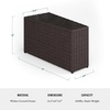 image:imageMartha Stewart Bedford IndoorOutdoor Tapered Patio Side Table with Inset Tempered Glass Top and Rattan Wicker Finish in BrownBrown
