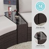 image:imageMartha Stewart Bedford IndoorOutdoor Tapered Patio Side Table with Inset Tempered Glass Top and Rattan Wicker Finish in BrownBrown