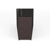 image:imageMartha Stewart Bedford IndoorOutdoor Tapered Patio Side Table with Inset Tempered Glass Top and Rattan Wicker Finish in BrownBrown