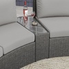 image:imageMartha Stewart Bedford IndoorOutdoor Tapered Patio Side Table with Inset Tempered Glass Top and Rattan Wicker Finish in BrownGrey
