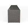 image:imageMartha Stewart Bedford IndoorOutdoor Tapered Patio Side Table with Inset Tempered Glass Top and Rattan Wicker Finish in BrownGrey