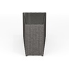 image:imageMartha Stewart Bedford IndoorOutdoor Tapered Patio Side Table with Inset Tempered Glass Top and Rattan Wicker Finish in BrownGrey