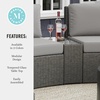 image:imageMartha Stewart Bedford IndoorOutdoor Tapered Patio Side Table with Inset Tempered Glass Top and Rattan Wicker Finish in BrownGrey