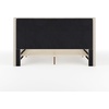 image:imageMartha Stewart Britta Platform Bed with Headboard amp Footboard Faux Linen Upholstery with Piping Detail Rounded Headboard No Box Spring Needed Full GrayBeige FabricWalnut Legs