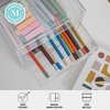 image:imageMartha Stewart Brody 2 Pack Desk Organizers Single Drawer Box and 2 Drawer Box Stackable Plastic Storage for Office Bathroom Countertop Dorm 6 x 75 Clear