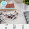image:imageMartha Stewart Brody Desk Organizer with Drawer Stackable Plastic Desk Storage Box Organizer for Office Bathroom Countertop or Dorm 6 x 75 2 Pack Clear1275 x 775