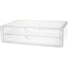 image:imageMartha Stewart Brody Desk Organizer with Drawer Stackable Plastic Desk Storage Box Organizer for Office Bathroom Countertop or Dorm 6 x 75 2 Pack Clear1275 x 775