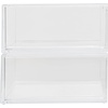 image:imageMartha Stewart Brody Desk Organizer with Drawer Stackable Plastic Desk Storage Box Organizer for Office Bathroom Countertop or Dorm 6 x 75 2 Pack Clear6 x 75