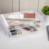 image:imageMartha Stewart Brody Desk Organizer with Drawer Stackable Plastic Desk Storage Box Organizer for Office Bathroom Countertop or Dorm 6 x 75 2 Pack Clear1275 x 775