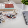 image:imageMartha Stewart Brody Desk Organizer with Drawer Stackable Plastic Desk Storage Box Organizer for Office Bathroom Countertop or Dorm 6 x 75 2 Pack Clear1275 x 775