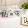 image:imageMartha Stewart Brody Desk Organizer with Drawer Stackable Plastic Desk Storage Box Organizer for Office Bathroom Countertop or Dorm 6 x 75 2 Pack Clear6 x 75