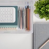 image:imageMartha Stewart Brody Desk Organizer with Drawer Stackable Plastic Desk Storage Box Organizer for Office Bathroom Countertop or Dorm 6 x 75 2 Pack Clear1275 x 775