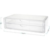 image:imageMartha Stewart Brody Desk Organizer with Drawer Stackable Plastic Desk Storage Box Organizer for Office Bathroom Countertop or Dorm 6 x 75 2 Pack Clear1275 x 775