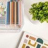 image:imageMartha Stewart Brody Desk Organizer with Drawer Stackable Plastic Desk Storage Box Organizer for Office Bathroom Countertop or Dorm 6 x 75 2 Pack Clear6 x 75