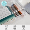 image:imageMartha Stewart Brody Desk Organizer with Drawer Stackable Plastic Desk Storage Box Organizer for Office Bathroom Countertop or Dorm 6 x 75 2 Pack Clear1275 x 775