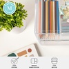 image:imageMartha Stewart Brody Desk Organizer with Drawer Stackable Plastic Desk Storage Box Organizer for Office Bathroom Countertop or Dorm 6 x 75 2 Pack Clear6 x 75
