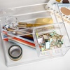image:imageMartha Stewart Brody Desktop Storage Organizer Stack and Slide Plastic Organizer Tray Organizer for Office Kitchen or Vanity 2S 1M3 x 375 1  3 x 75 1  75 x 625 1