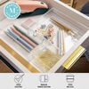 image:imageMartha Stewart Brody Desktop Storage Organizer Stack and Slide Plastic Organizer Tray Organizer for Office Kitchen or Vanity 2S 1M3 x 375 1  3 x 75 1  75 x 625 1