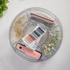 image:imageMartha Stewart Brody Divided Lazy Susan Organizer with 5 Removable Bins Plastic 360 Rotating Desk Storage Organizer 12 Inch Clear