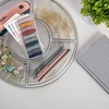 image:imageMartha Stewart Brody Divided Lazy Susan Organizer with 5 Removable Bins Plastic 360 Rotating Desk Storage Organizer 12 Inch Clear