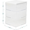 image:imageMartha Stewart Brody Plastic Storage Organizer Bins with Engineered Wood Lid for Home Office Kitchen or Bathroom 3 Pack Small 375 x 3 ClearWhite