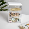image:imageMartha Stewart Brody Plastic Storage Organizer Bins with Engineered Wood Lid for Home Office Kitchen or Bathroom 3 Pack Small 375 x 3 ClearWhite