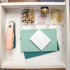 image:imageMartha Stewart Brody Plastic Storage Organizer Bins with Engineered Wood Lid for Home Office Kitchen or Bathroom 3 Pack Small 375 x 3 ClearWhite