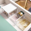 image:imageMartha Stewart Brody Plastic Storage Organizer Bins with Engineered Wood Lid for Home Office Kitchen or Bathroom 3 Pack Small 375 x 3 ClearWhite