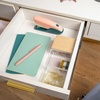 image:imageMartha Stewart Brody Plastic Storage Organizer Bins with Engineered Wood Lids for Home OfficeKitchen orBathroom 3 Pack 2Small1Medium ClearWhiteClearLight Natural