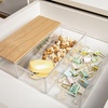 image:imageMartha Stewart Brody Plastic Storage Organizer Bins with Engineered Wood Lids for Home OfficeKitchen orBathroom 3 Pack 2Small1Medium ClearWhiteClearLight Natural