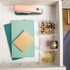 image:imageMartha Stewart Brody Plastic Storage Organizer Bins with Engineered Wood Lids for Home OfficeKitchen orBathroom 3 Pack 2Small1Medium ClearWhiteClearLight Natural