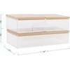 image:imageMartha Stewart Brody Plastic Storage Organizer Bins with Engineered Wood Lids for Home OfficeKitchen orBathroom 3 Pack 2Small1Medium ClearWhiteClearLight Natural