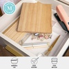 image:imageMartha Stewart Brody Plastic Storage Organizer Bins with Engineered Wood Lids for Home OfficeKitchen orBathroom 3 Pack 2Small1Medium ClearWhiteClearLight Natural