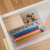 image:imageMartha Stewart Brody Plastic Storage Organizer Bins with Engineered Wood Lids for Home OfficeKitchen orBathroom 3 Pack 2Small1Medium ClearWhiteClearLight Natural