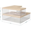 image:imageMartha Stewart Brody Plastic Storage Organizer Bins with Engineered Wood Lids for Home OfficeKitchen orBathroom 3 Pack 2Small1Medium ClearWhiteClearLight Natural