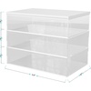 image:imageMartha Stewart Brody Plastic Storage Organizer Bins with Engineered Wood Lids for Home OfficeKitchen orBathroom 3 Pack 2Small1Medium ClearWhiteClearWhite
