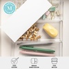 image:imageMartha Stewart Brody Plastic Storage Organizer Bins with Engineered Wood Lids for Home OfficeKitchen orBathroom 3 Pack 2Small1Medium ClearWhiteClearWhite