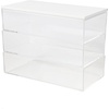 image:imageMartha Stewart Brody Plastic Storage Organizer Bins with Engineered Wood Lids for Home OfficeKitchen orBathroom 3 Pack 2Small1Medium ClearWhiteClearWhite
