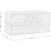 image:imageMartha Stewart Brody Plastic Storage Organizer Bins with Engineered Wood Lids for Home OfficeKitchen orBathroom 3 Pack 2Small1Medium ClearWhiteClearWhite