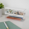 image:imageMartha Stewart Brody Plastic Storage Organizer Bins with Engineered Wood Lids for Home OfficeKitchen orBathroom 3 Pack 2Small1Medium ClearWhiteClearWhite