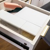 image:imageMartha Stewart Brody Plastic Storage Organizer Bins with Engineered Wood Lids for Home OfficeKitchen orBathroom 3 Pack 2Small1Medium ClearWhiteClearWhite