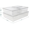 image:imageMartha Stewart Brody Plastic Storage Organizer Bins with Lids for Home Office Kitchen or Bathroom 4 Pack 2Small1Medium 1 Large ClearWhiteSet of 1